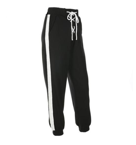 Women's Casual Harem Pants with Eyelet Detail (Two Colors)