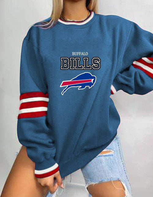 Load image into Gallery viewer, Loose-Fit NFL Graphic Long Sleeve Sweatshirt for Women
