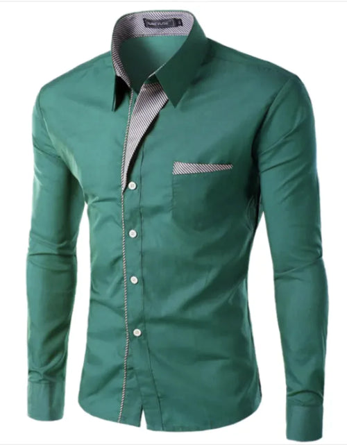 Load image into Gallery viewer, European And American Simple Men's Long Sleeve Shirt
