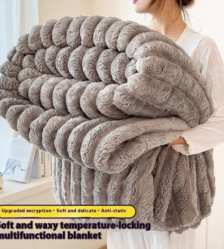 Solid Color Velvet Blanket Thickened Nap