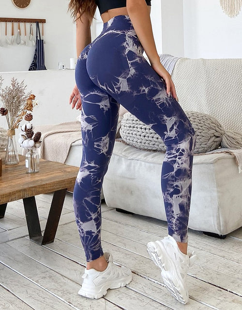 Load image into Gallery viewer, Women's High Waist Tie-dye Fitness Running Pants
