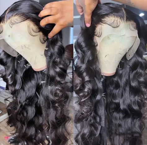 Load image into Gallery viewer, Long Black Curly Lace Front Wig
