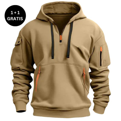 Load image into Gallery viewer, Cotton Dropped Shoulder Hooded Sweatshirt
