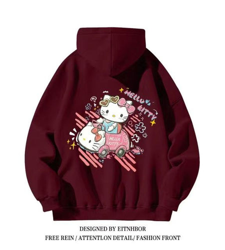 Hello Kitty Sanrio Hoodies for Boys and Girls, Y2K Style