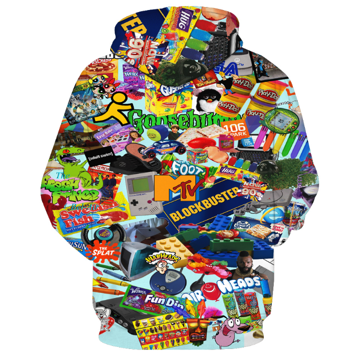 Digital Print Hoodie for Couples - Casual Loose Fit