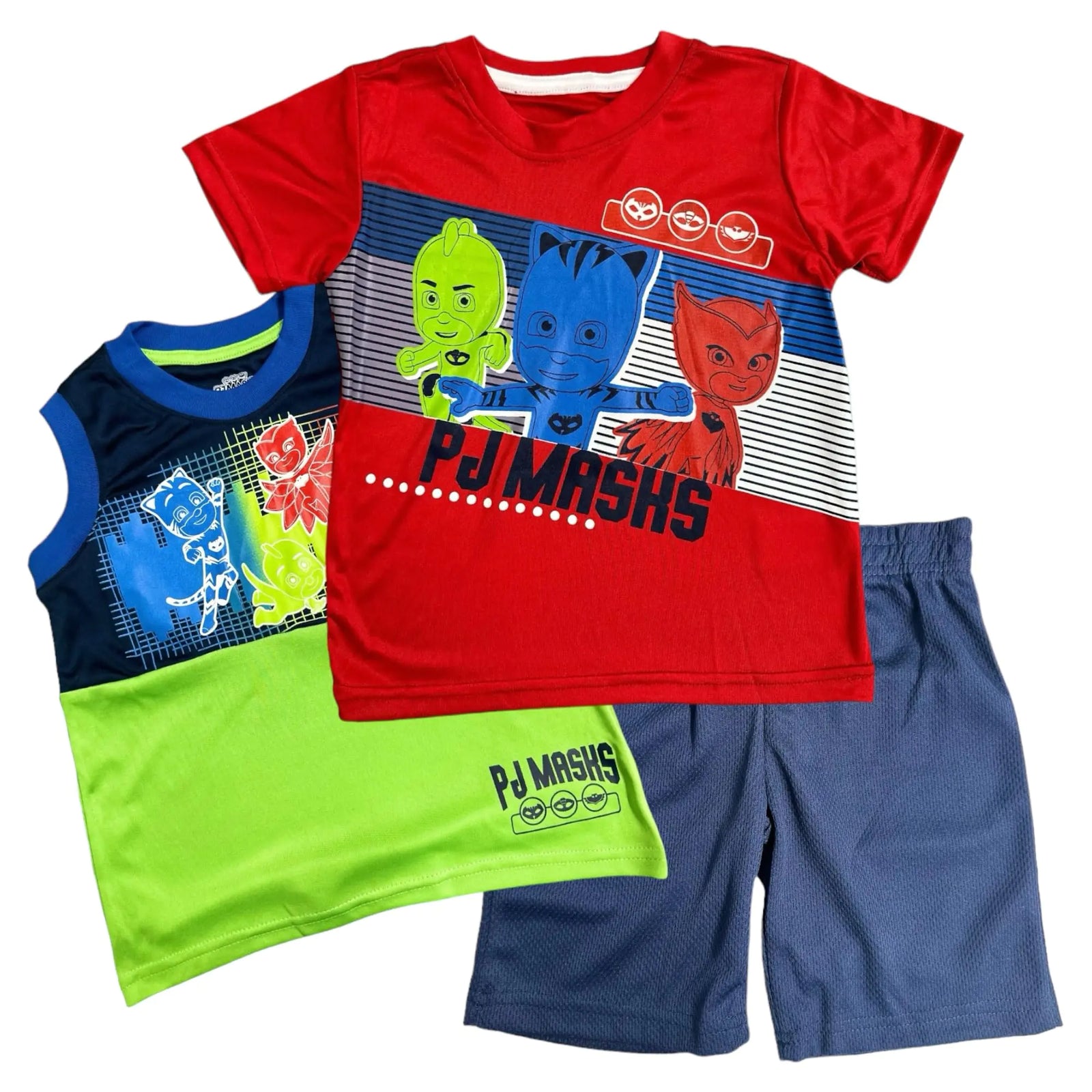 PJ Masks Boys 3 Piece Short Set (Toddler/Kid) Red 4