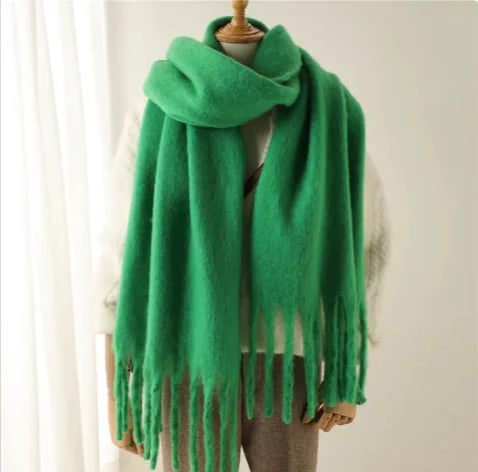 Load image into Gallery viewer, Mohair All-Matching Winter Fringe Scarf
