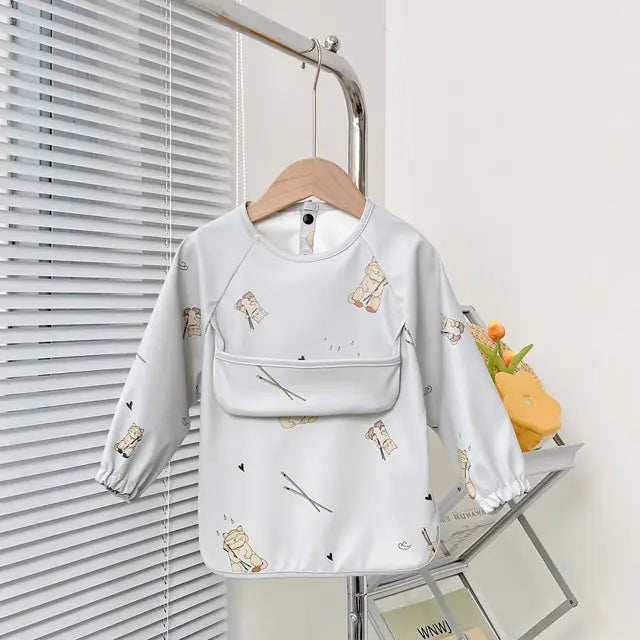 Cute Baby Bibs Toddler Long Sleeve Apron