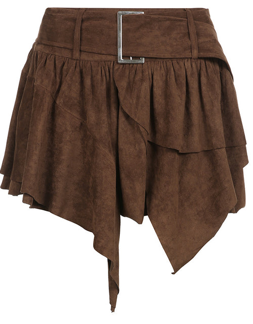 Load image into Gallery viewer, Irregular Hem Slimming A-Line Skirt

