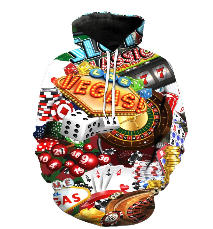 Digital Print Hoodie for Couples - Casual Loose Fit