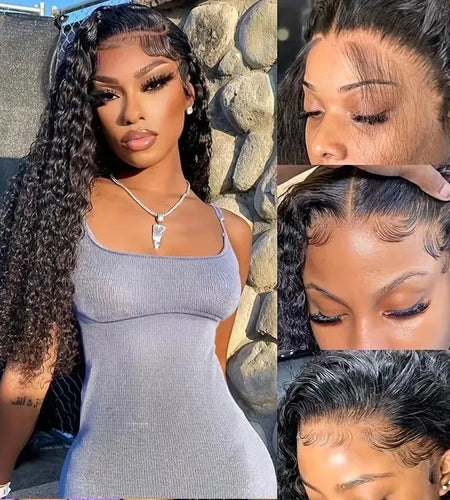 Long Curly Hair Front Lace Wig