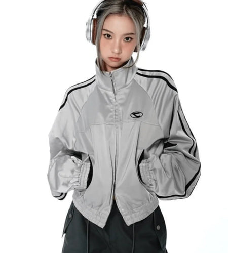 Two Stripe Zip Up Jacket