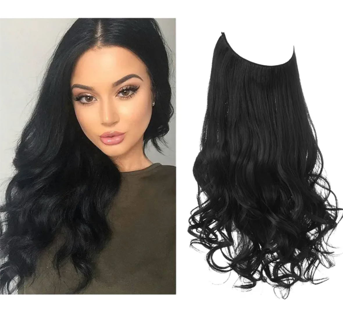 Long Curly Synthetic Wig – Heat-Resistant Fiber