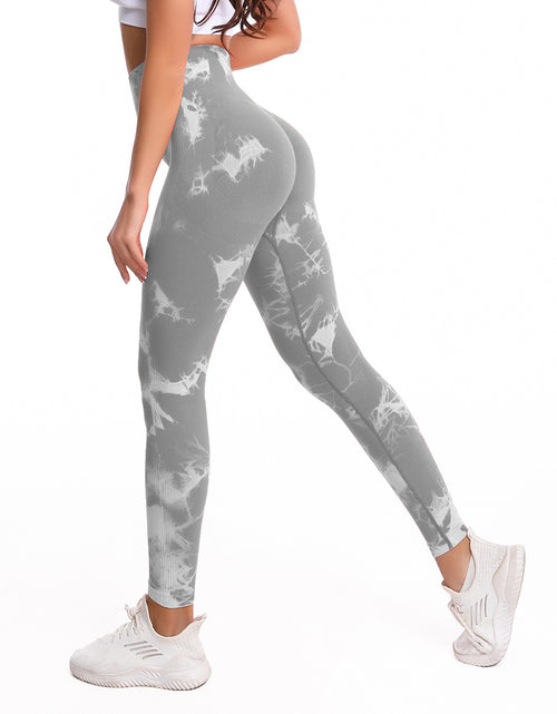 Load image into Gallery viewer, Women's High Waist Tie-dye Fitness Running Pants
