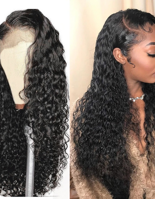 Load image into Gallery viewer, Black Lace Long Curly Wig – Heat-Resistant Synthetic
