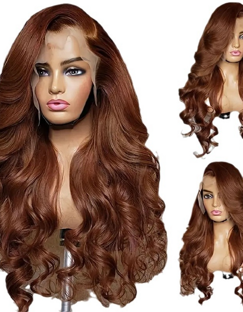 Load image into Gallery viewer, Long Wavy Lace Front Wig (Brown)
