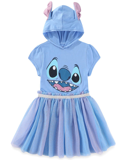Load image into Gallery viewer, Disney Lilo &amp; Stitch Girls Cosplay Hooded with Ears Tulle Dress for Big Kids

