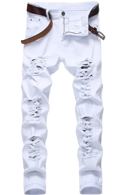 Load image into Gallery viewer, Trendy Ripped Stretch Denim Pants
