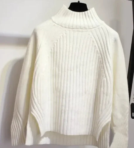 Turtleneck Pullover Long-Sleeved Sweater
