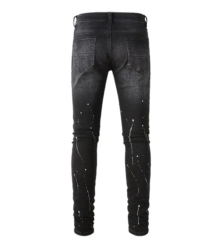 Crystal Stretch Denim Skinny Jeans