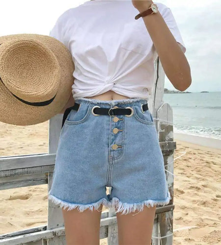 High Waist Denim Shorts