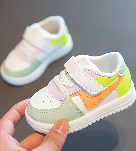 Retro Leather Multicolor Toddler Rubber Shoes