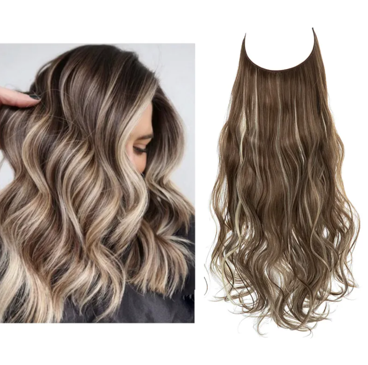 Long Curly Synthetic Wig – Heat-Resistant Fiber