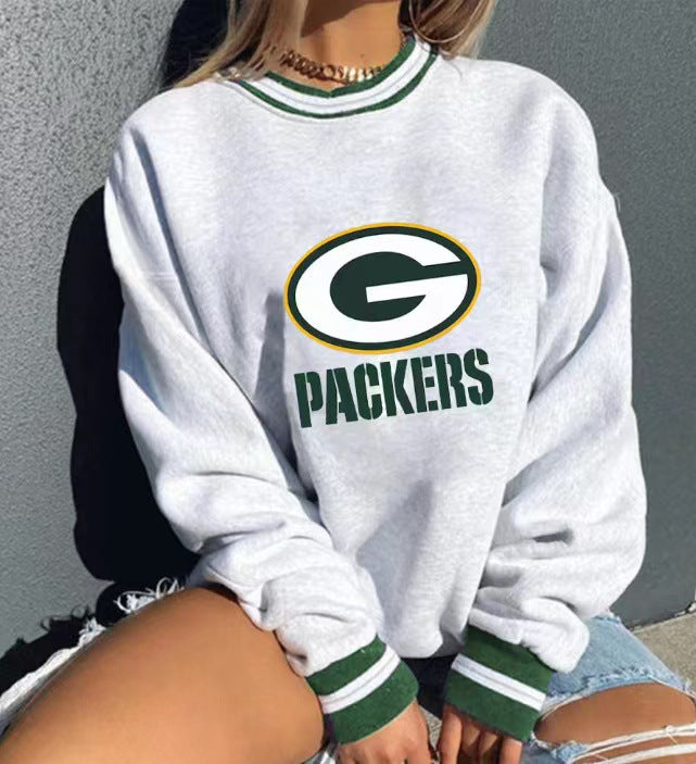 Loose-Fit NFL Graphic Long Sleeve Sweatshirt for Women
