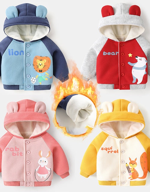 Load image into Gallery viewer, Baby Fleece Hooded Jacket for Boys and Girls Winter
