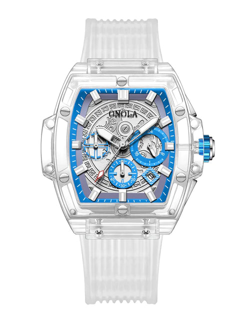 Load image into Gallery viewer, Men's watch with transparent case
