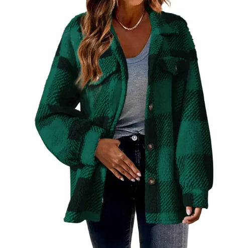 Load image into Gallery viewer, Chic Comfort Plaid Wool Jacket
