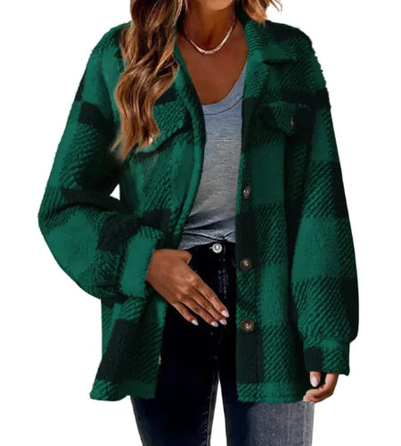 Chic Comfort Plaid Wool Jacket