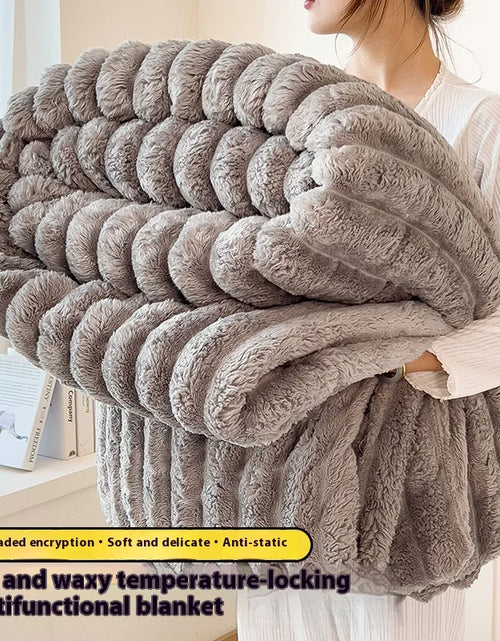 Load image into Gallery viewer, Faux Rabbit Fur Velvet Blanket
