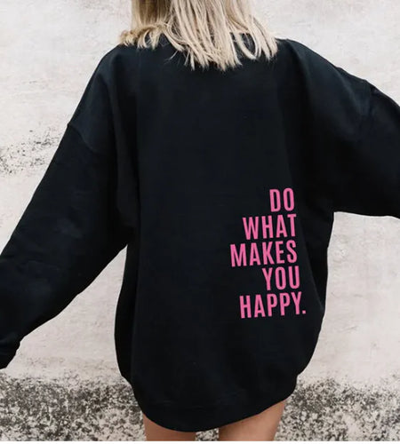 Happy Print Sport Hoodie