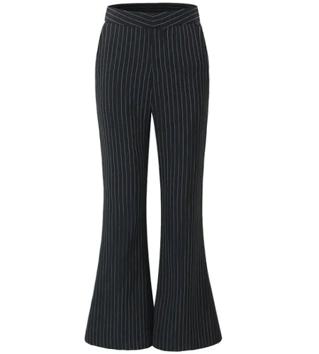 Retro Striped Vest & Bell-Bottom Pants Three-Piece Suit