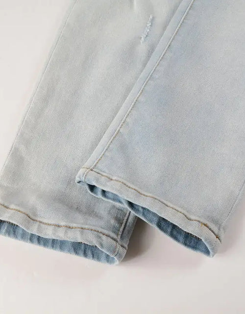 Load image into Gallery viewer, Retro Washed Stretch Skinny Fit Ripped Jeans
