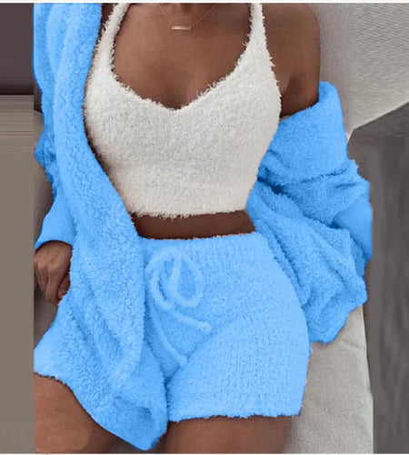 Cozy Chic 3-Piece Plush Lounge Set
