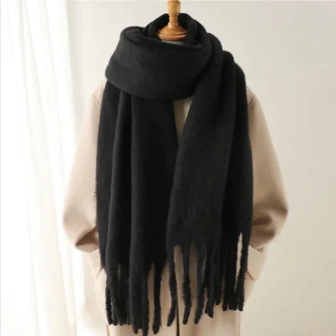 Load image into Gallery viewer, Mohair All-Matching Winter Fringe Scarf
