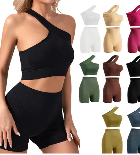 Women's Sports Fitness Shockproof Off-shoulder Suit