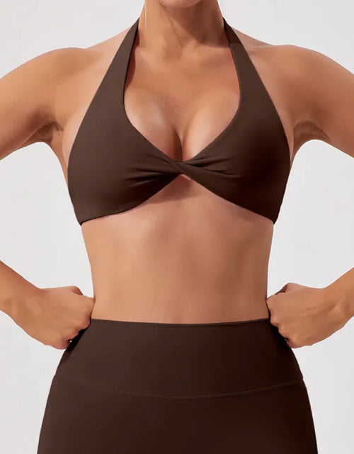 Load image into Gallery viewer, Nude Feel Breathable Halter Beauty Back Yoga Bra – Tight Fitness Top
