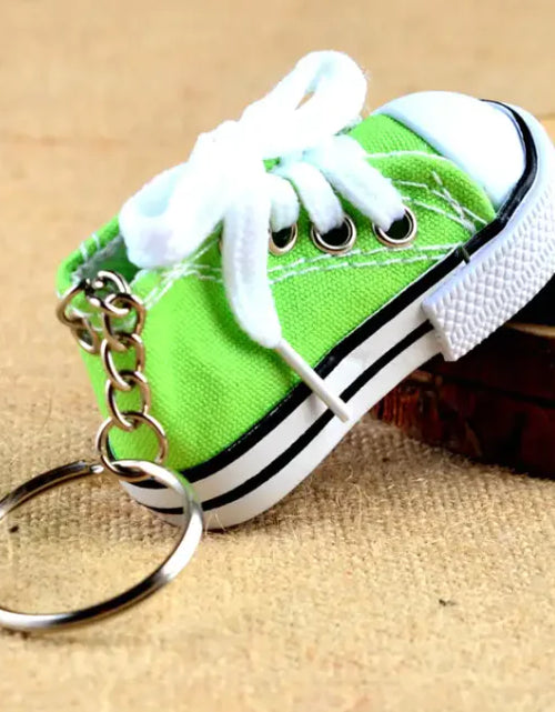 Load image into Gallery viewer, Mini Canvas Shoe Keychain
