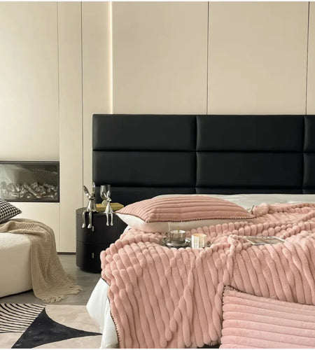 Nordic Luxe Plush Rabbit Fur Blanket