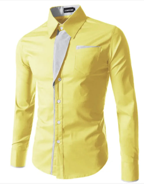 Load image into Gallery viewer, European And American Simple Men's Long Sleeve Shirt
