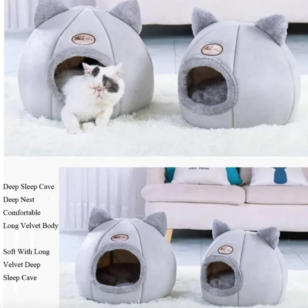 Fully Enclosed Winter Cat Nest