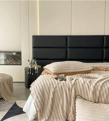 Nordic Luxe Plush Rabbit Fur Blanket