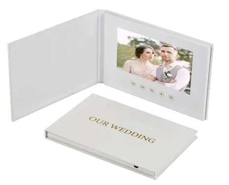 Wedding 7 Inch Video Linen Greeting Card