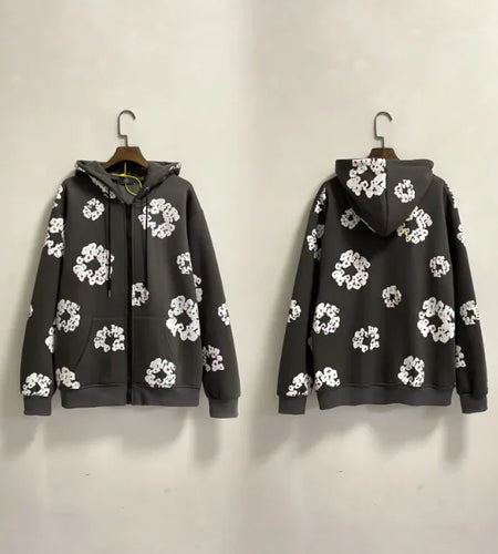 Frosted Spark Snowflake Fleece Cardigan