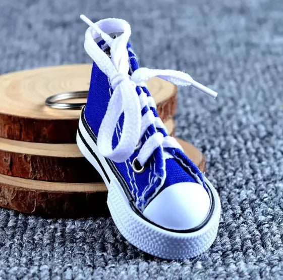 Mini Canvas Shoe Keychain