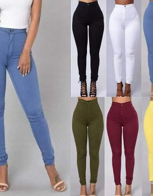 Load image into Gallery viewer, Women&#39;s High-Waist Skinny Jeans
