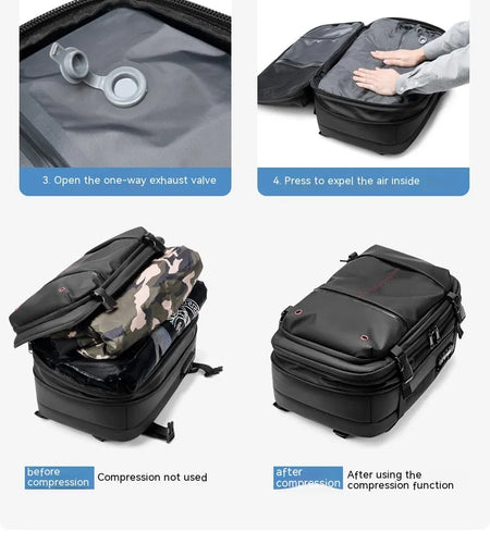 Multifunction Computer Bag Vacuum Compression Travel Backpack